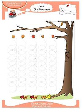 Çocuklar İçin Çizgi Çalışma Sayfaları 